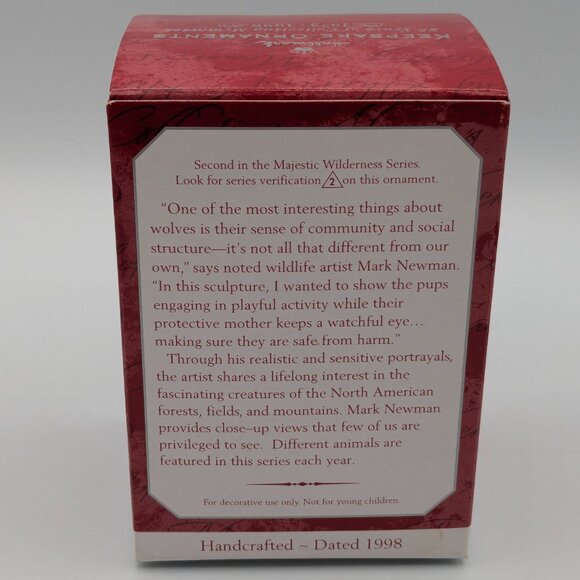 Hallmark Keepsake Timber Wolves at Play 1998 NEW, 2nd in Majestic Wilderness Ser - Picture 9 of 11